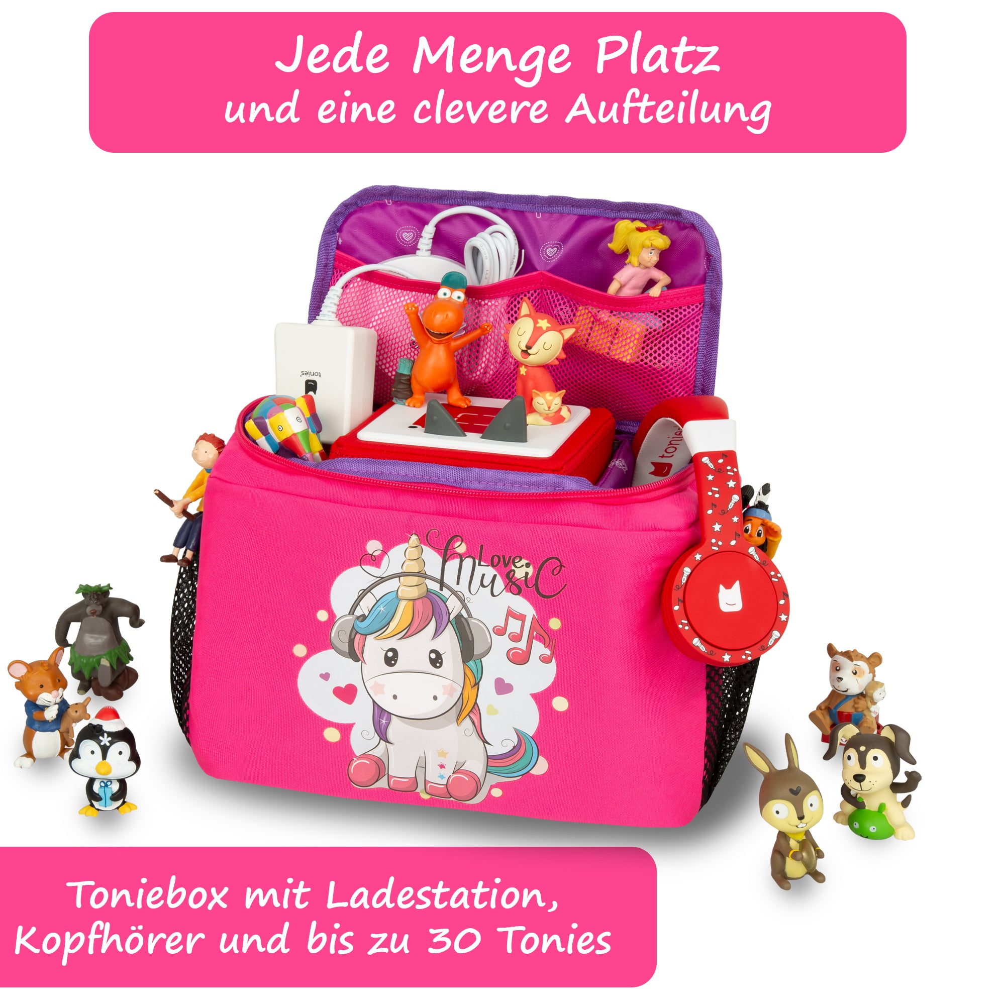 tonies aufbewahrung tasche Tasche für die Toniebox und bis zu 30 Tonie Figuren